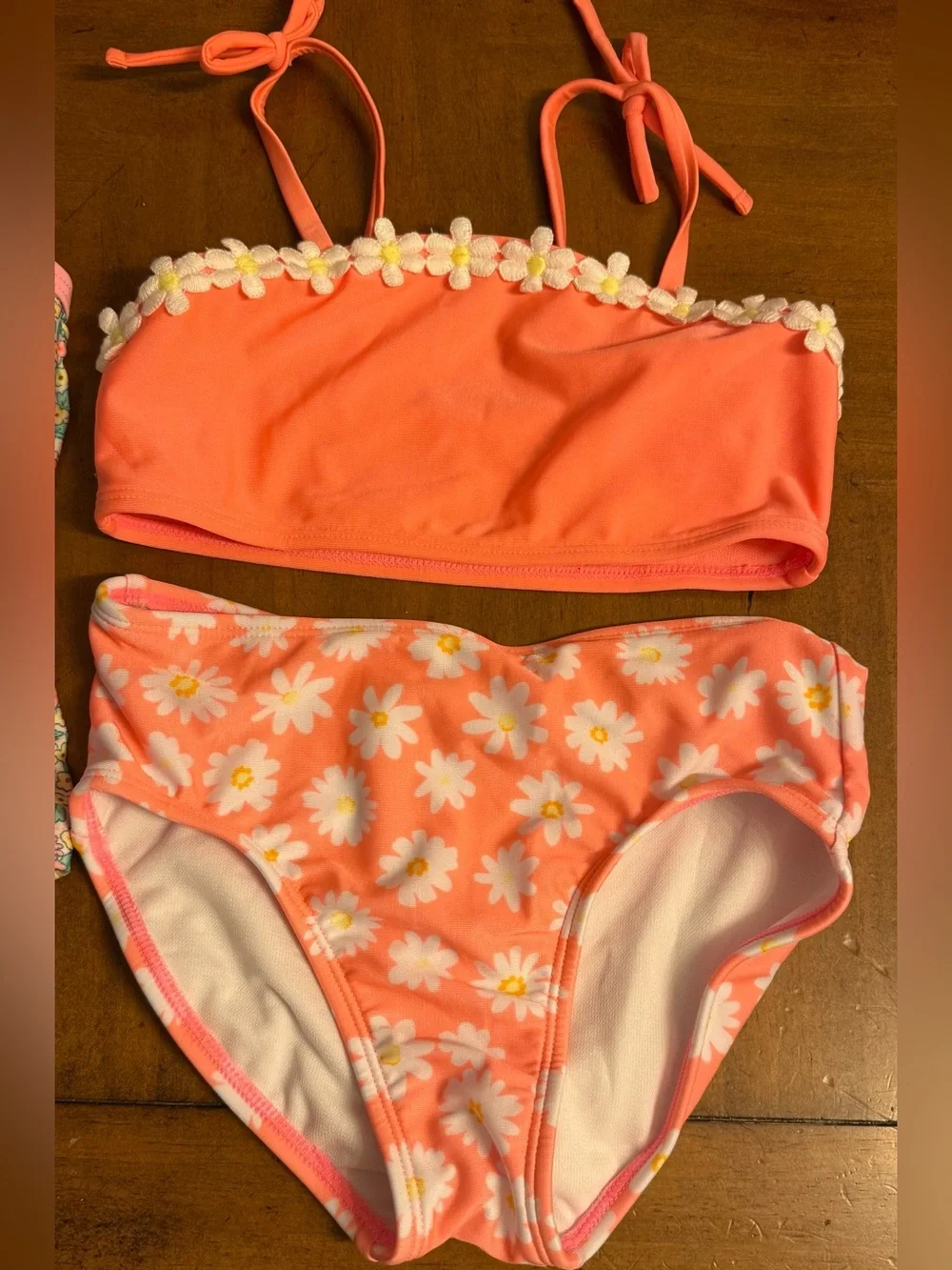 Cat & Jack Pink and Coral Girls Bikini Sets - Floral & Daisy Styles